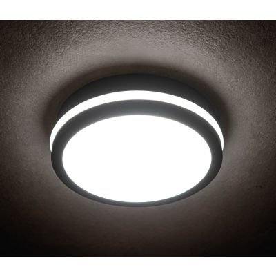 Plafoniera LED BENO N 18W NW-O-SE GR z czujnikiem ruchu 4000K barwa neutralna 1400lm IP54 Grafitowy 32948 KANLUX (32948)